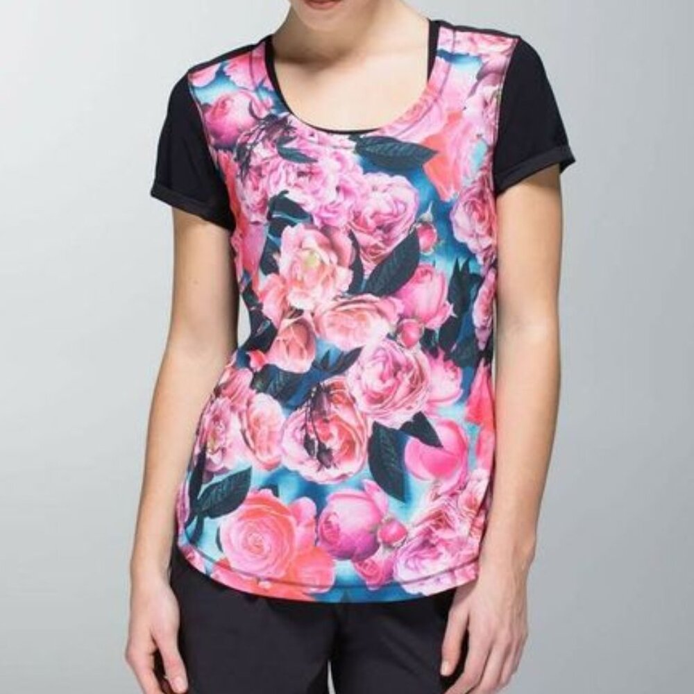 Lululemon Secret Garden Lightened Up Short Sleeve Top